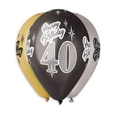 Gemar OB balónky GMS120 "40" HAPPY BIRTHDAY (5ks)