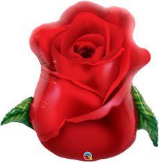 Qualatex Růže červená 33"/84cm fóliový balónek