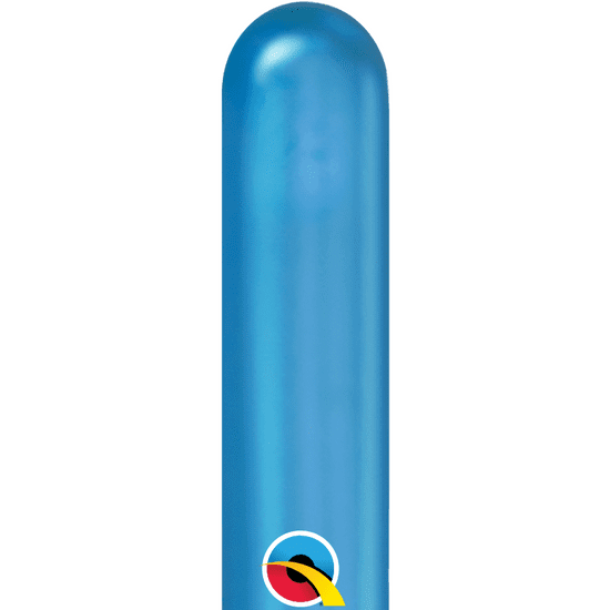 Qualatex Q260 Balónek (152cm:5cm) CHROME modrý (100ks/bal)