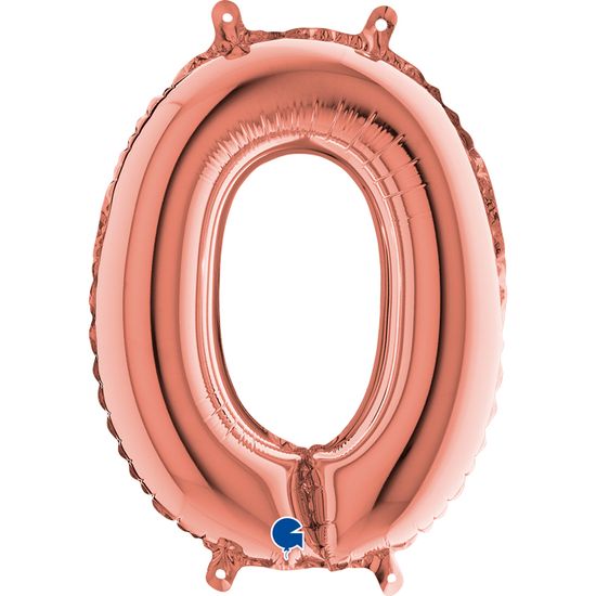 Grabo ČÍSLICE ROSE GOLD MINI 0 (35cm,14") fóliový balónek nafukovací