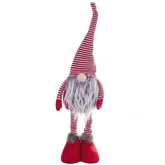 Severno Vánoční trpaslík Santa s nastavitelnými nohami 53 cm červený