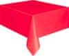 Ubrus plastový červený 1.37x2.74m