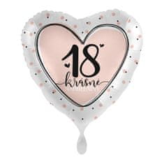 Amscan Srdce Krásné 18.narozeniny CZ 43 cm - fóliový balónek