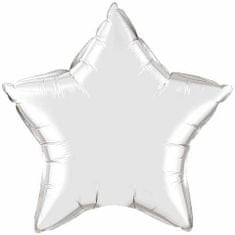 Qualatex Hvězda - Stříbrná 4"/10cm fóliový balónek