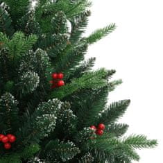 Greatstore Umělý sklápěcí vánoční stromek s červenými bobulemi 120 cm