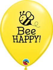Qualatex Potisk Bee Happy 11"/28cm -Qualatex Balónek 25ks