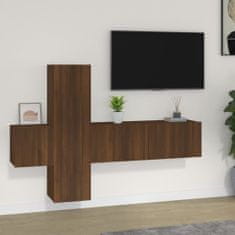 Greatstore 3dílný set TV skříněk hnědý dub kompozitní dřevo