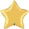 Hvězda - Zlatá 4"/10cm balónek fóliový