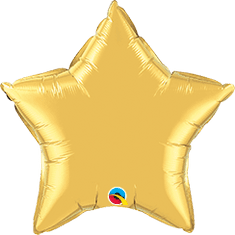 Qualatex Hvězda - Zlatá 4"/10cm balónek fóliový