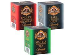 sarcia.eu Sada klasických čajů v sáčcích - earl grey, sencha, anglická snídaně, 3x10 sáčků 