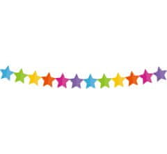 GoDan Girlanda papírová barevné hvězdy 360x18x18cm