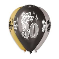 Gemar OB balónky GMS120 "30" HAPPY BIRTHDAY (5ks)