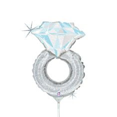 Grabo MINI Svatební prsten 14"/35cm fóliový balónek nafukovací