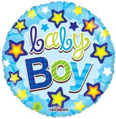 Kaleidoscope Kruh - Hvězdičky Baby Boy 18"/46cm fóliový balónek