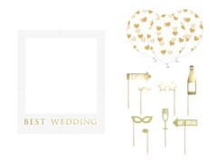 PartyDeco Sada pro fotokoutek - Nejlepší svatba