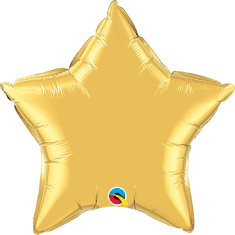 Qualatex Hvězda - Zlatá 9"/ 23cm balónek fóliový