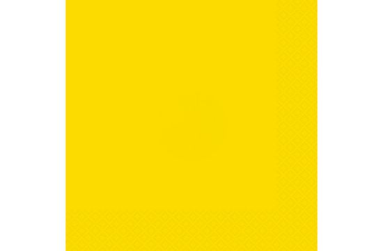 Unique Ubrousky papírové EKO - Neonově žluté 33x33 cm / 20 ks