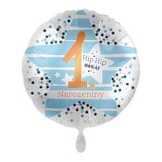 Amscan Kruh 1.narozeniny chlapeček 43 cm - fóliový balónek