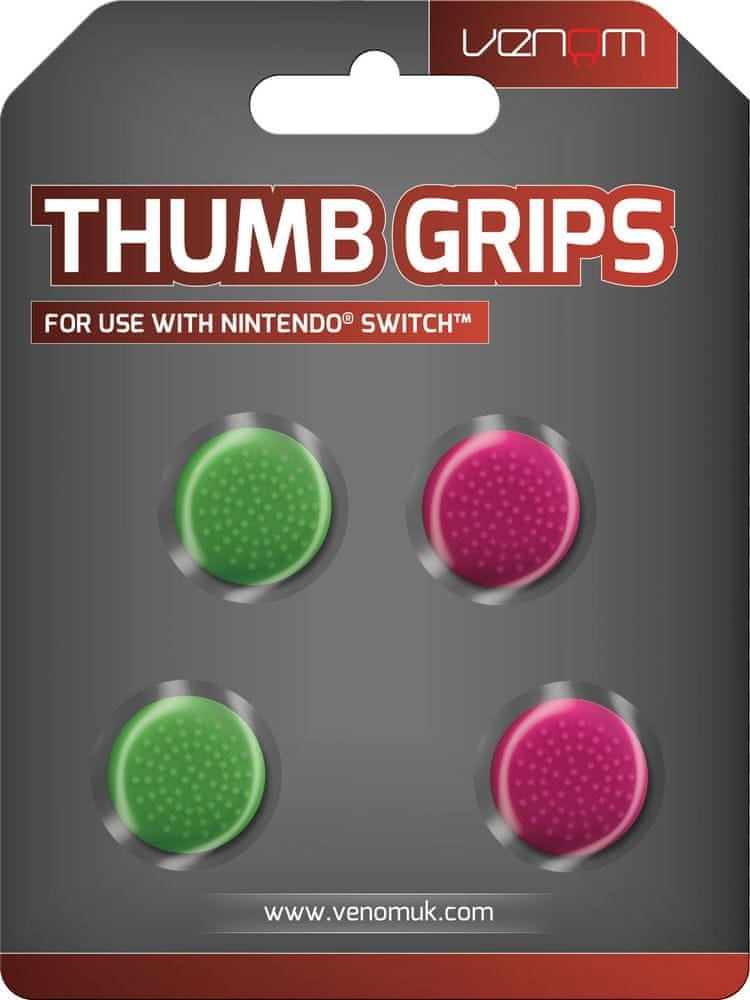 Levně VENOM VS4917 Nintendo Switch Thumb Grips (4x) - Pink and Green