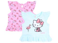 sarcia.eu 2x růžové a mátové tričko Hello Kitty 3-6 m 68 cm