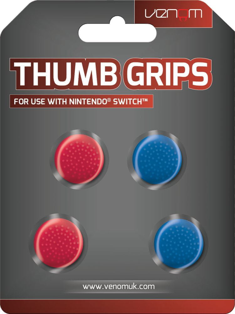 Levně VENOM VS4918 Nintendo Switch Thumb Grips (4x) - Red and Blue