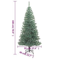 Greatstore Umělý vánoční stromek zasněžený zelený 180 cm