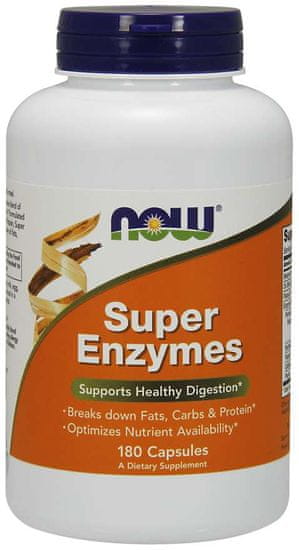 NOW Foods Super Enzymes, komplexní trávící enzymy, 180 kapslí