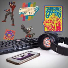 CurePink Set 4 listů samolepek na elektroniku Marvel: Guardians Of The Galaxy|Strážci galaxie 25 samolepek