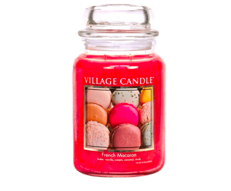 Village Candle French Macaron 602g vonná svíčka ve skle Francouzské makronky