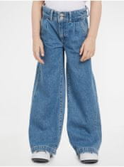 Tommy Hilfiger Modré holčičí široké džíny Tommy Hilfiger 160
