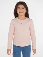 Tommy Hilfiger Růžové holčičí tričko Tommy Hilfiger 160