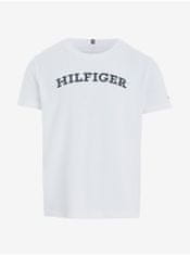 Tommy Hilfiger Bílé dětské tričko Tommy Hilfiger 128