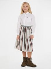 Tommy Hilfiger Krémová holčičí pruhovaná midi sukně Tommy Hilfiger 164