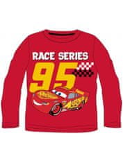 E plus M Chlapecké bavlněné tričko s dlouhým rukávem Auta - Blesk McQueen 95 - červené