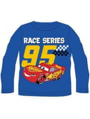 E plus M Chlapecké bavlněné tričko s dlouhým rukávem Auta - Blesk McQueen 95 - modré