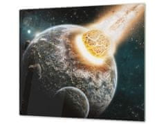 Glasdekor Ochranná deska apokalypsa Země - Ochranná deska: 60x80cm, Lepení na zeď: S lepením na zeď