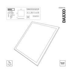 Emos LED panel DAXXO backlit 60×60 cm, čtvercový vestavný bílý, 36W neutrální bílá