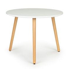EcoToys Kulatý skandinávský konferenční stolek - bílý | 60 cm