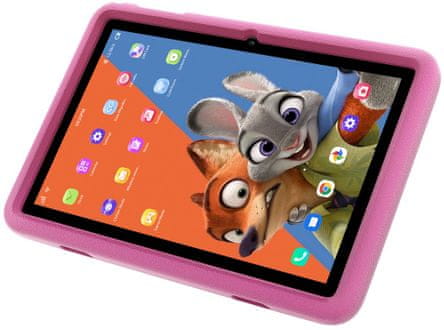 Tablet iGet Blackview TAB G8 Kids detský tablet veselý dizajn zaguľatené roky detské puzdro držadlo na zadnej strane detská aplikácia detské prostredie farebné puzdro tabletu dostupný tablet výkonný tablet nízka váha ultra ľahký tablet Bluetooth 5.0 vysokokapacitná batéria FullHD+ rozlíšenie OS Android 12 3,5 mm jack duálne stereo reproduktory 13 Mpx fotoaparát zadná kamera tenký tablet kompatné rozmery nízka hmotnosť 4 GB RAM slot na pamäťové karty wifi 6 Wi-Fi 6 rýchla wifi tmavý režim