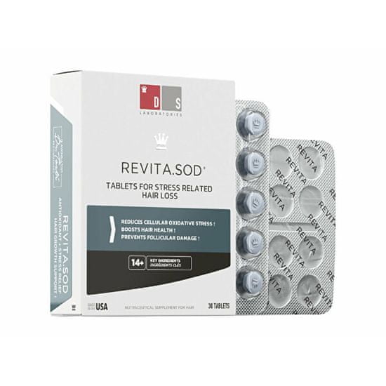 DS Laboratories Antioxidační tablety na vypadávání vlasů způsobené stresem Revita.SOD 30 tbl.