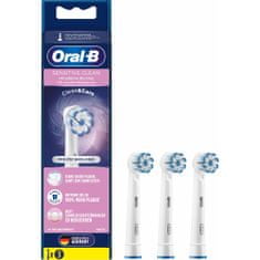 Braun Oral-B Sensitive Clean s technologií Clean&Care nástavce, 3 kusy, bílí