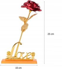 Korbi Červená věčná růže s láskou, dárek ke dni svatého Valentýna nebo ke dni žen, WR10