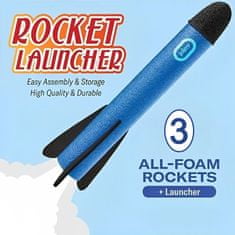Raketomet pro děti - vystřelí až 100+ metrů - 3 barevných pěnových raket, odpalovací podložka é hračky pro kluky a holky od 3 let | ROCKETUP