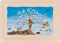 Goki Vícevrstvé puzzle Jabloň v ročních obdobích