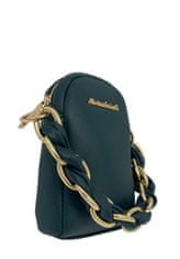 Marina Galanti small mini bag Libena – malá trendy kabelka do ruky i přes tělo s ozdobným uchem - paví zelená