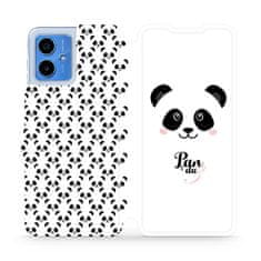 Mobiwear Flip pouzdro na mobil Motorola Moto G14 - M030P Panda Amálka