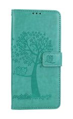 TopQ Pouzdro Xiaomi Redmi Note 12 Pro+ 5G knížkové Zelený strom sovičky 106885
