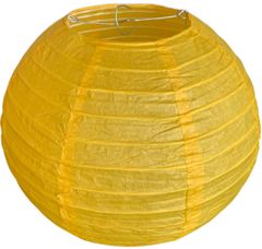 levnelampiony.eu Žlutý kulatý lampion stínidlo průměr 25 cm