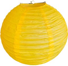 levnelampiony.eu Žlutý kulatý lampion stínidlo průměr 40 cm