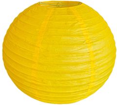 levnelampiony.eu Žlutý kulatý lampion stínidlo průměr 45 cm